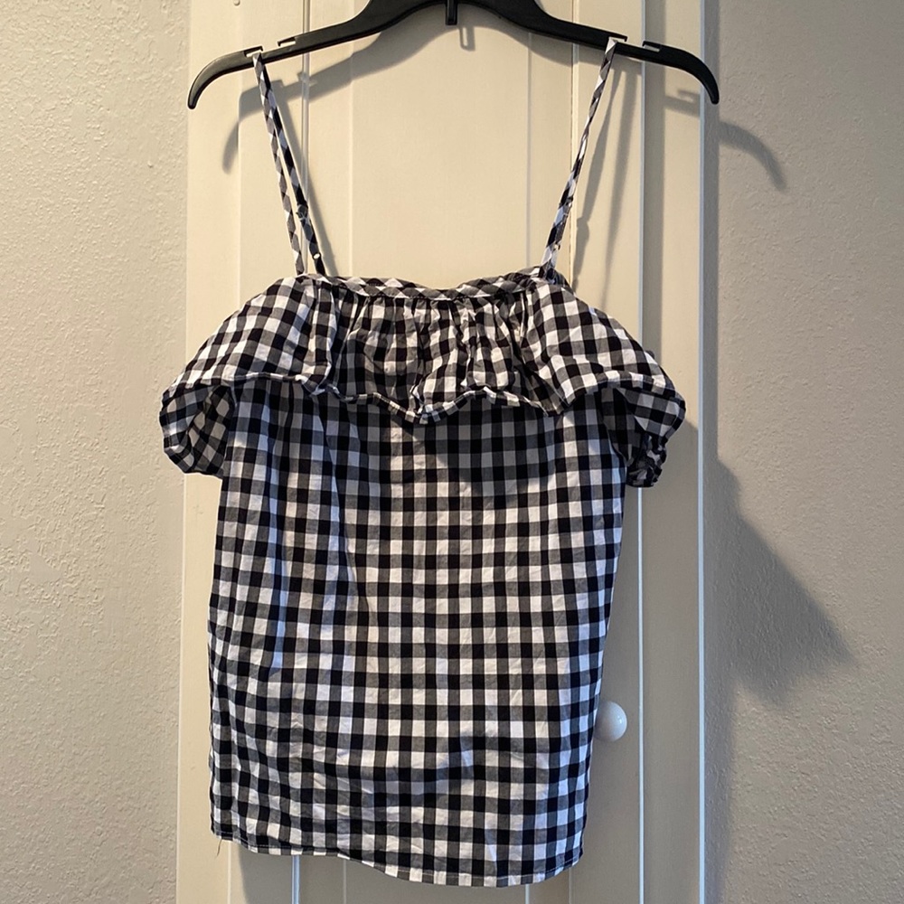 A New Day black and white gingham tank top